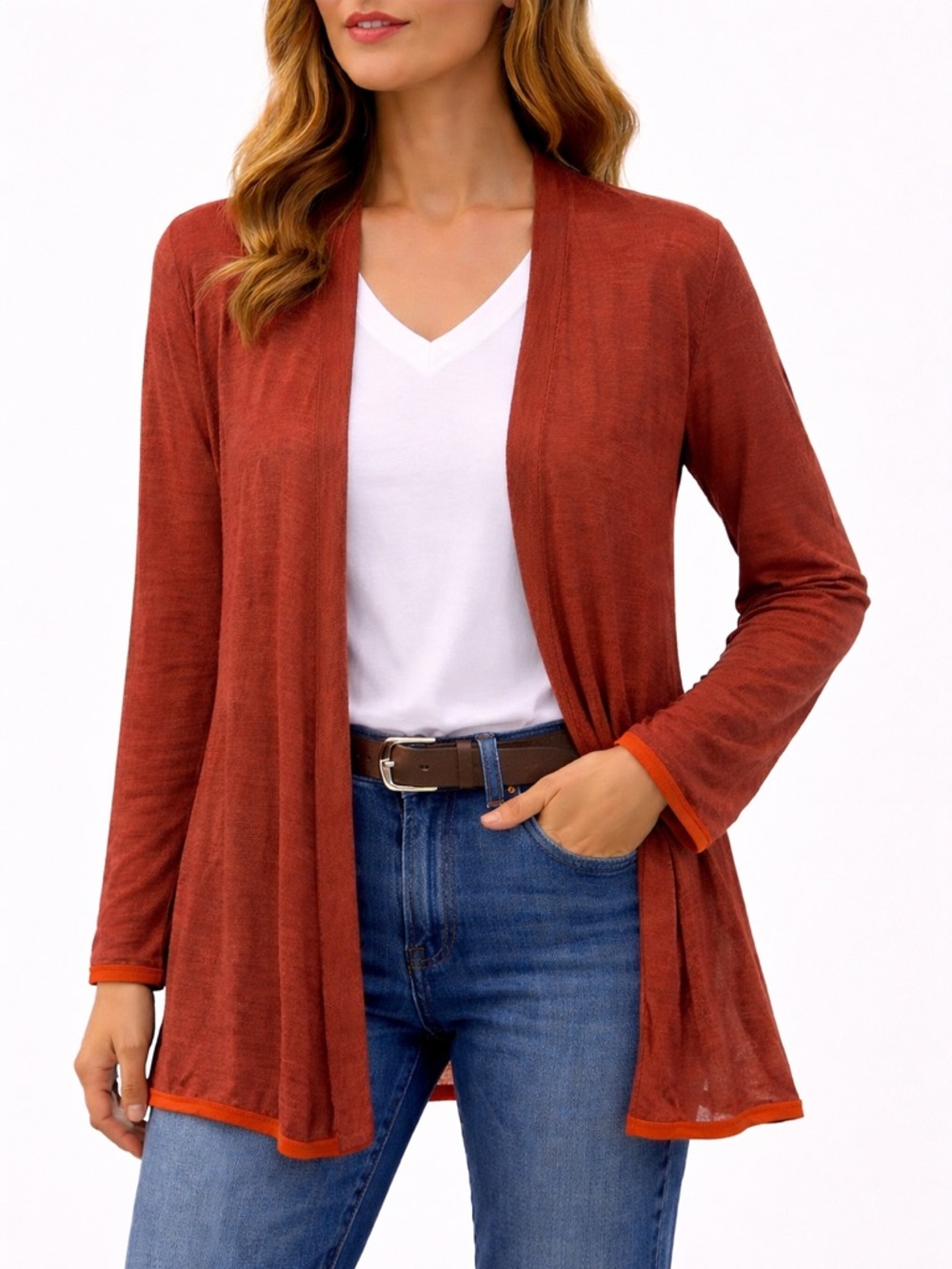 Agnona + Bergdorf Goodman Draped Open Cardigan Size 46